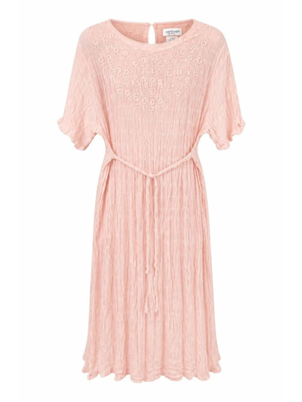VTG Sue Brett Pink Embroidered Dress A4 (US 4) Rayon [COPY]